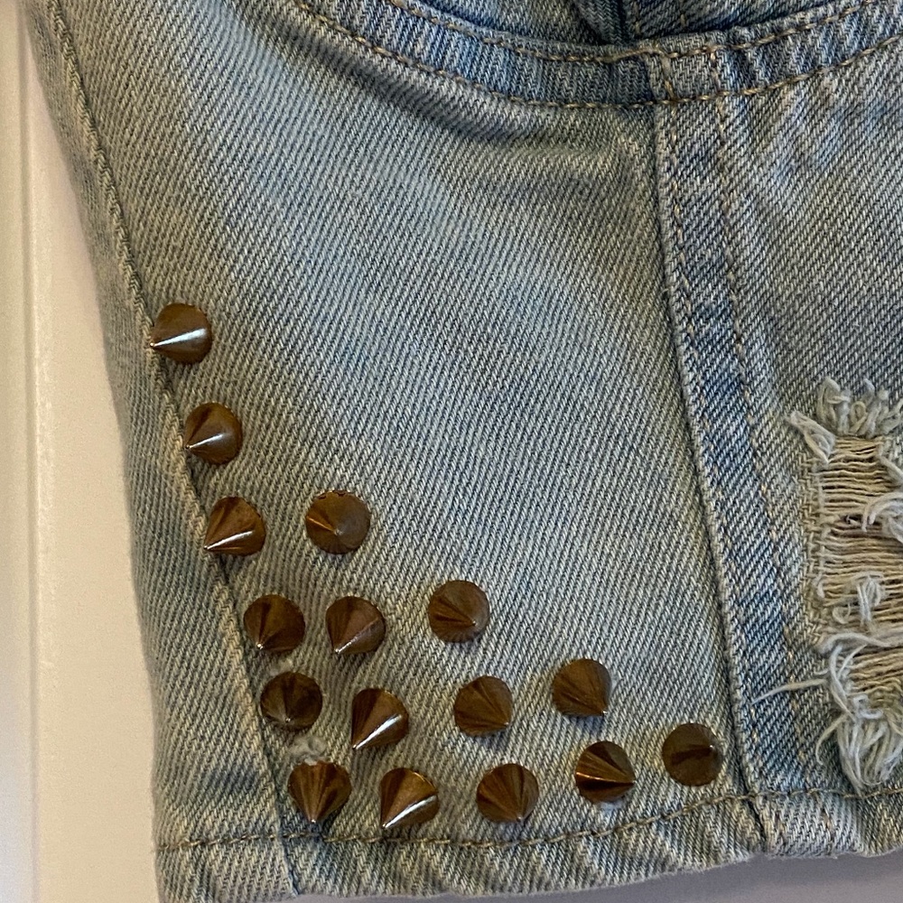Denim Crop Top - Picture 2 of 5